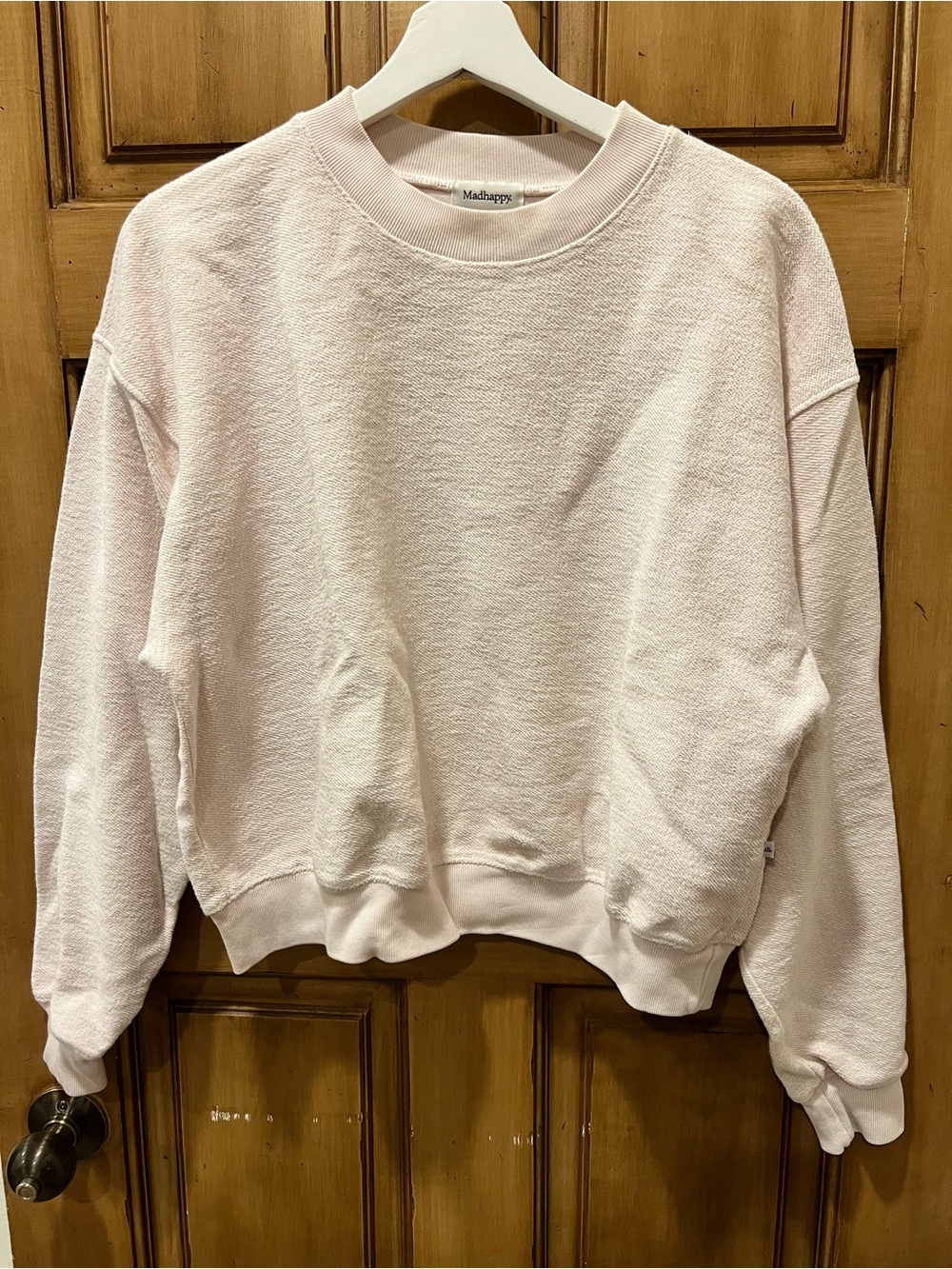 Madhappy Reverse French Terry Sweatshirt Pale Pink Size Small